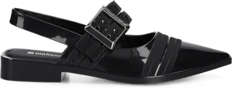Melissa Slingback ballerina's met gespsluiting Zwart