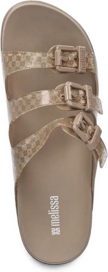 Melissa Cozy buckle-fastening glitter-effect slides Beige - Foto 2