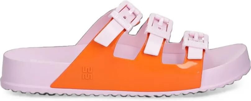 Melissa Cozy buckle-fastening slides Roze