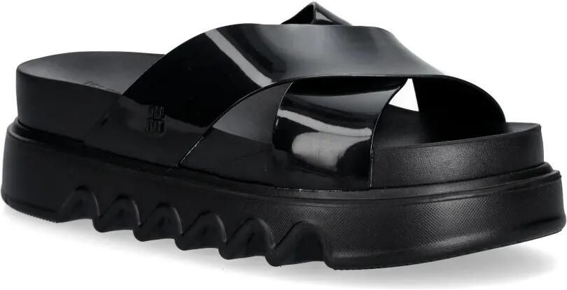 Melissa Cozy Cross slippers met plateauzool Zwart - Foto 4