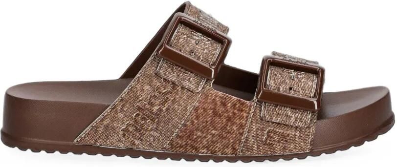 Melissa Cozy M buckle-fastening slides Bruin