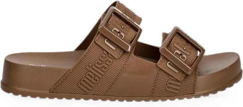 Melissa Cozy Slide M-Lover slippers met logo-print Bruin