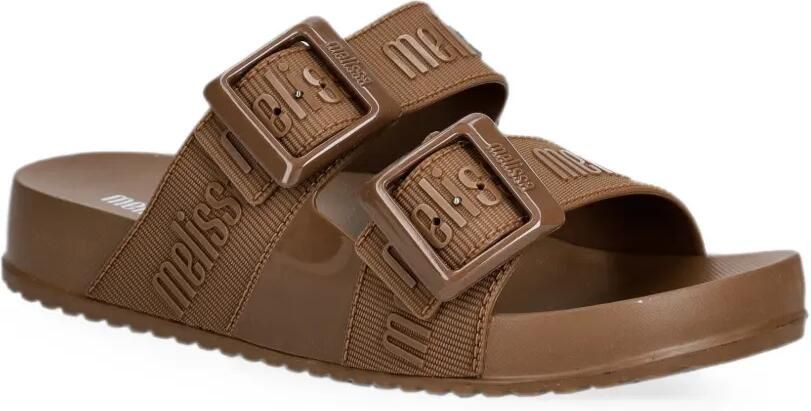Melissa Cozy Slide M-Lover slippers met logo-print Bruin - Foto 3