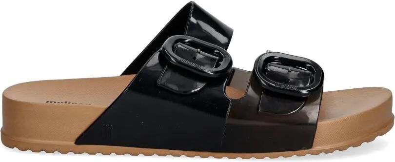 Melissa Cozy slippers met gespsluiting Zwart