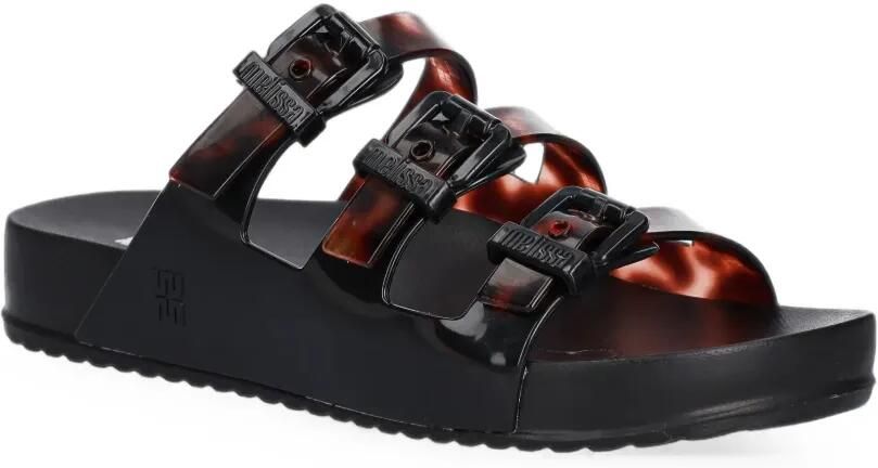Melissa Cozy triple buckle-strap slides Zwart - Foto 3