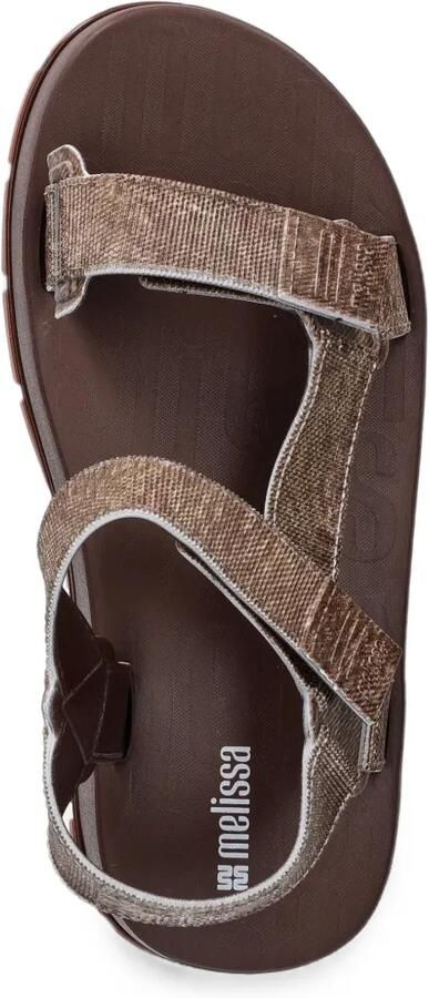 Melissa Flowing sandalen met plateauzool en klittenband Bruin - Foto 4
