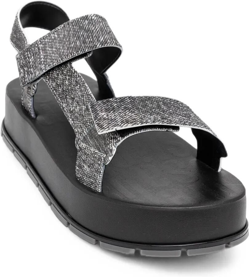 Melissa Flowing sandalen met plateauzool en klittenband Grijs - Foto 2