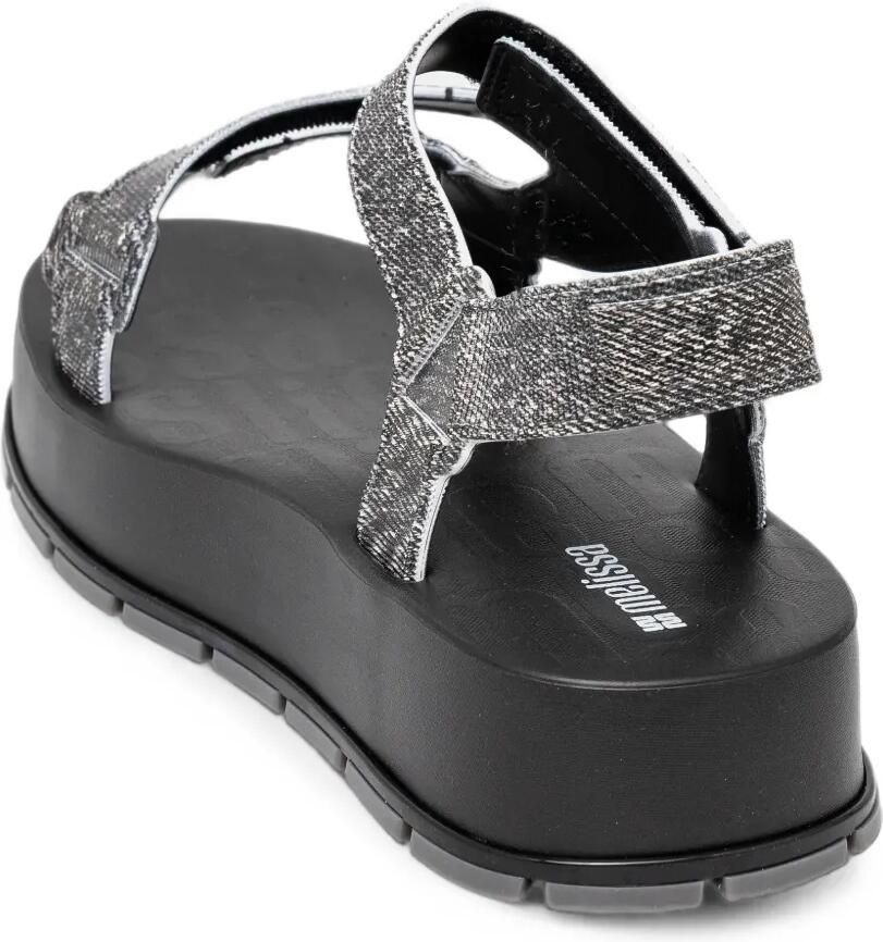 Melissa Flowing sandalen met plateauzool en klittenband Grijs - Foto 3