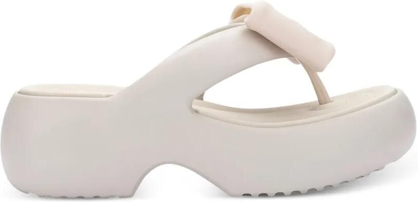 Melissa Free Fuzzy teenslippers met plateauzool en strik Beige