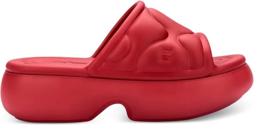 Melissa Free Puff slippers met plateauzool Rood
