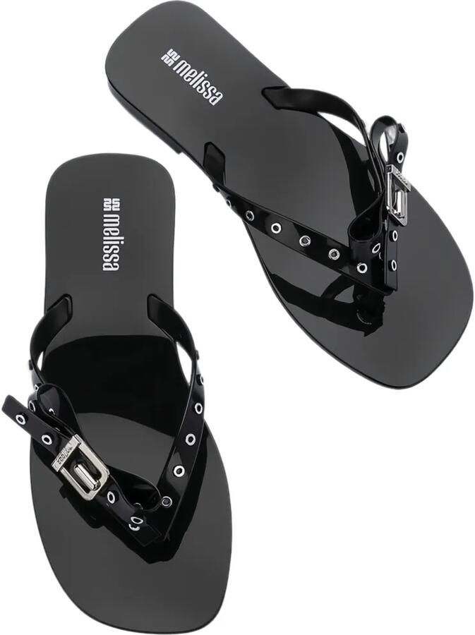 Melissa Harmonic Square teenslippers met strikdetail Zwart - Foto 2