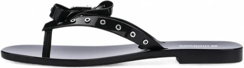 Melissa Harmonic Square teenslippers met strikdetail Zwart - Foto 4