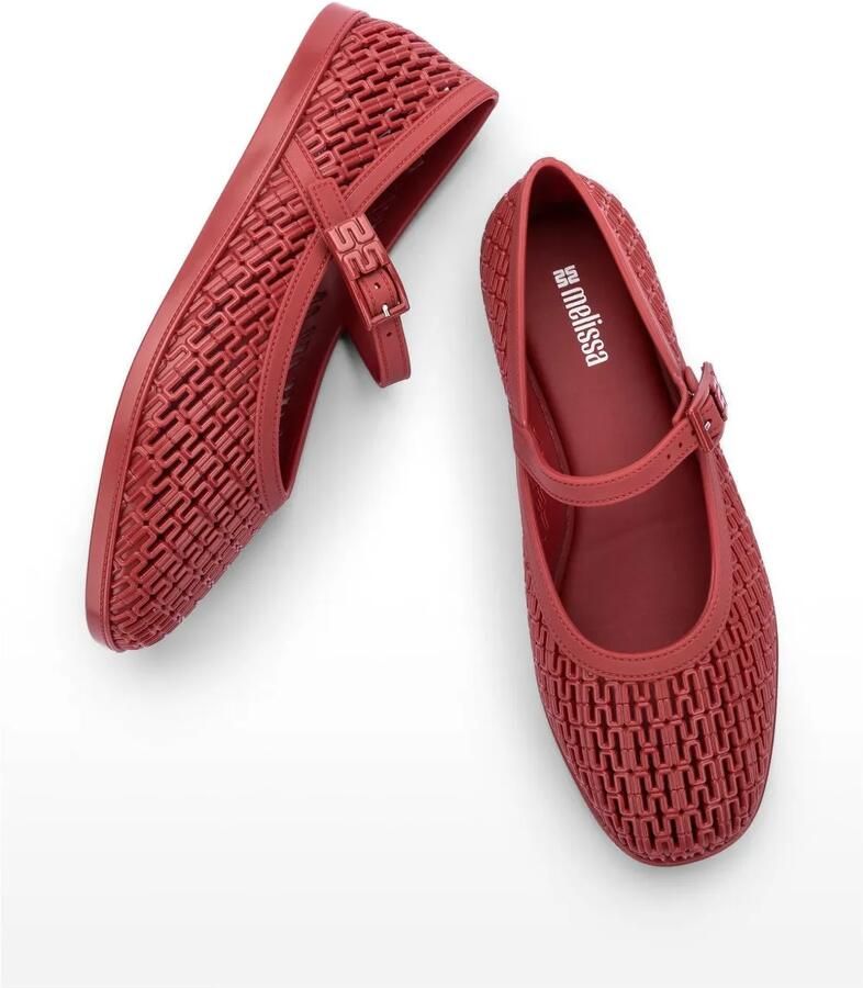 Melissa Harper ballerina's met geperforeerd design Rood - Foto 2
