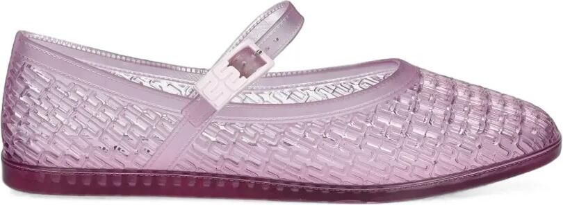Melissa Harper ballerina's met geweven effect en gespsluiting Roze