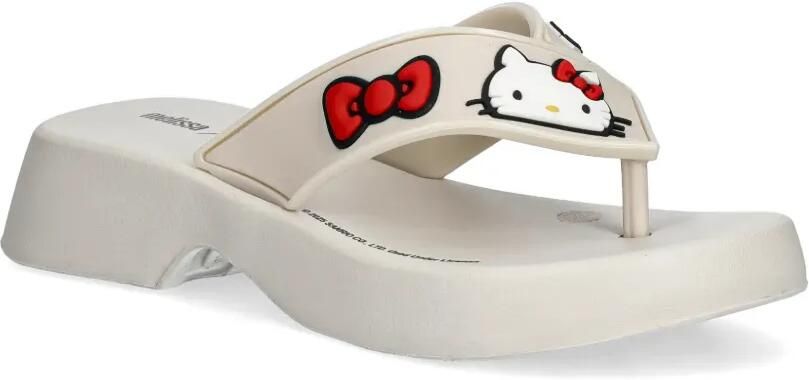 Melissa Hello Kitty slippers met plateauzool Beige - Foto 4