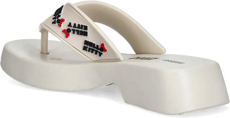 Melissa Hello Kitty slippers met plateauzool Beige - Foto 2