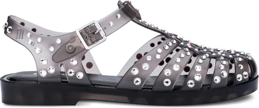 Melissa Jelly sandalen verfraaid met kristallen Zwart
