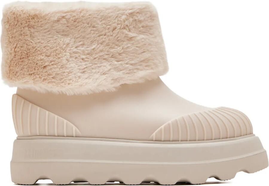 Melissa Laarzen met geribbelde zool Beige
