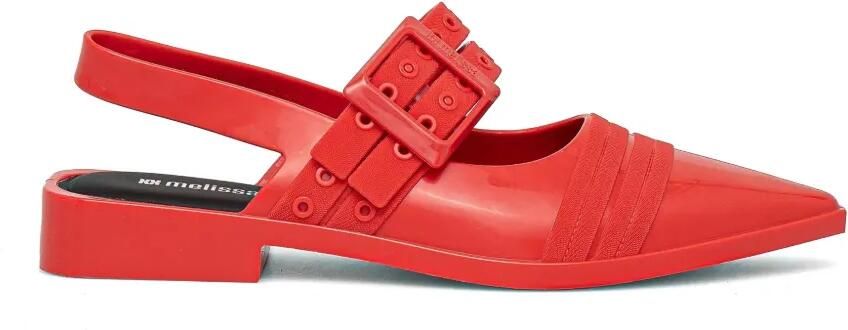 Melissa Ladylike ballerina's met puntige neus en gespbandje Rood