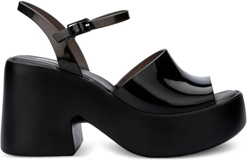 Melissa Lina sandalen met plateauzool Zwart