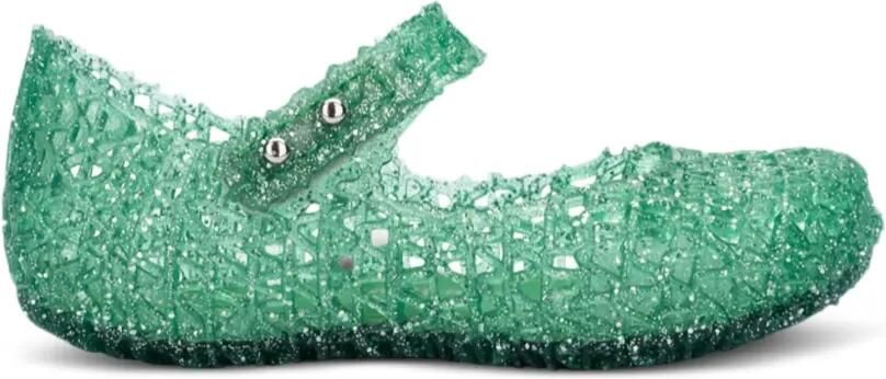 Melissa Mary Jane ballerina's verfraaid met kristallen Groen