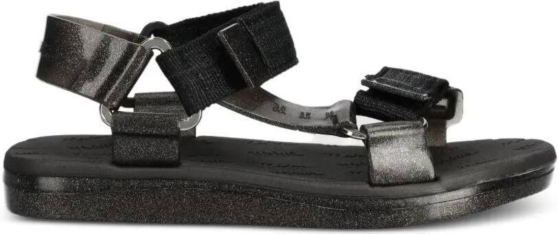 Melissa Papette + Rider Good Times AD sandalen met klittenband en glitters-effect Zwart