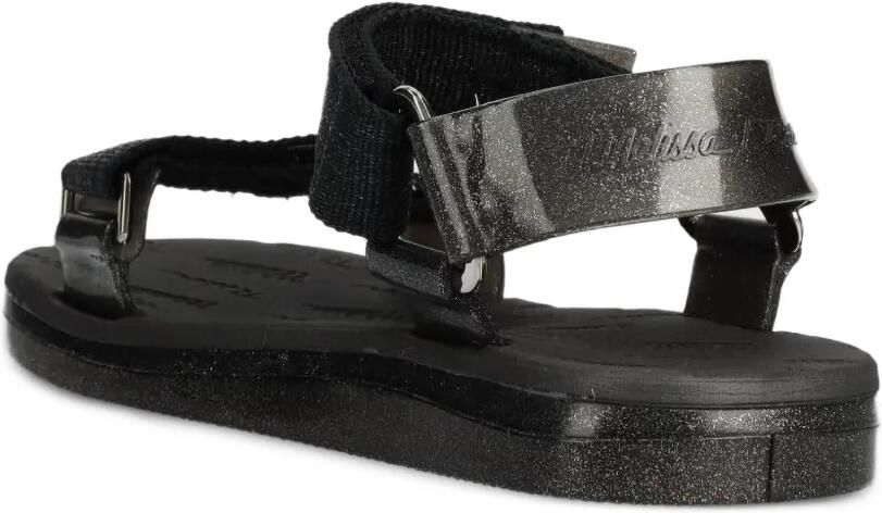 Melissa Papette + Rider Good Times AD sandalen met klittenband en glitters-effect Zwart - Foto 2