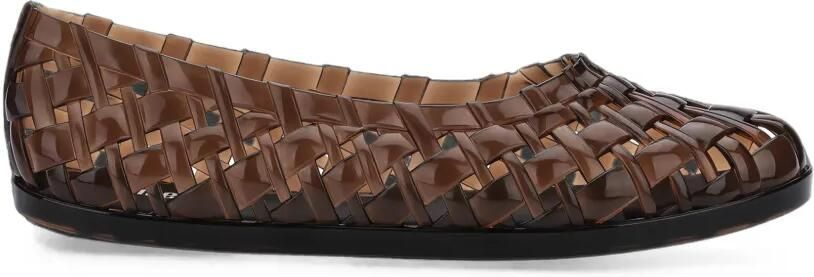 Melissa Possession ballerina's met geweven-effect Bruin