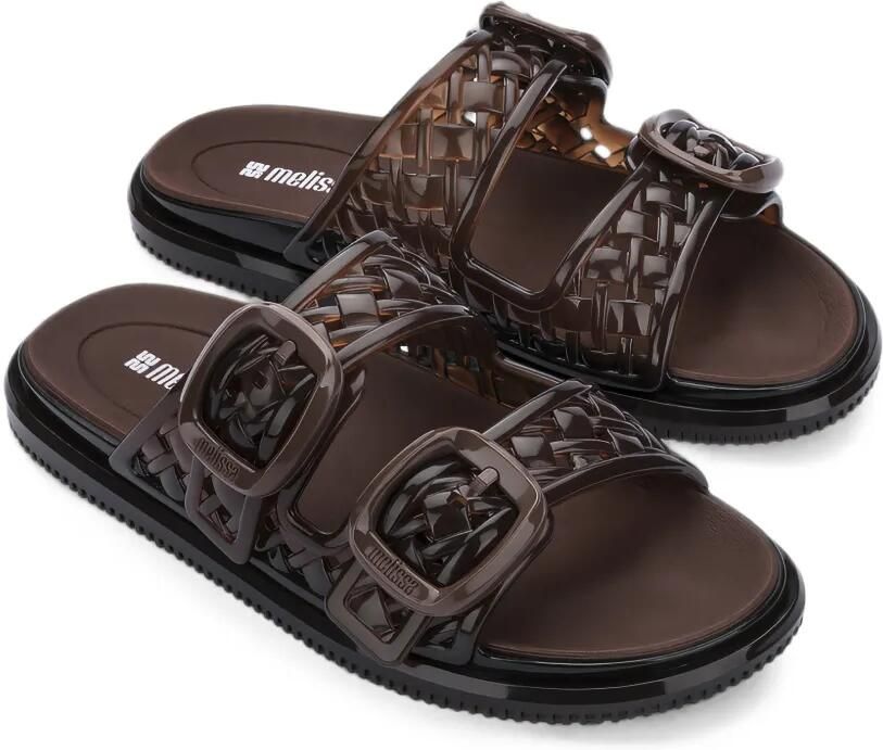 Melissa Possession slippers met gespsluiting Bruin