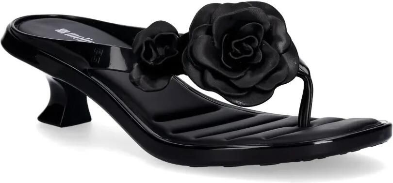 Melissa Sandalen met bloemapplicatie Zwart
