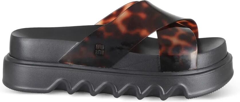Melissa Sandalen met schildpadschild-design en gekruiste bandjes Wit