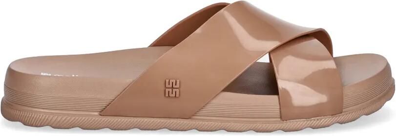 Melissa Slippers met gekruiste bandjes Beige