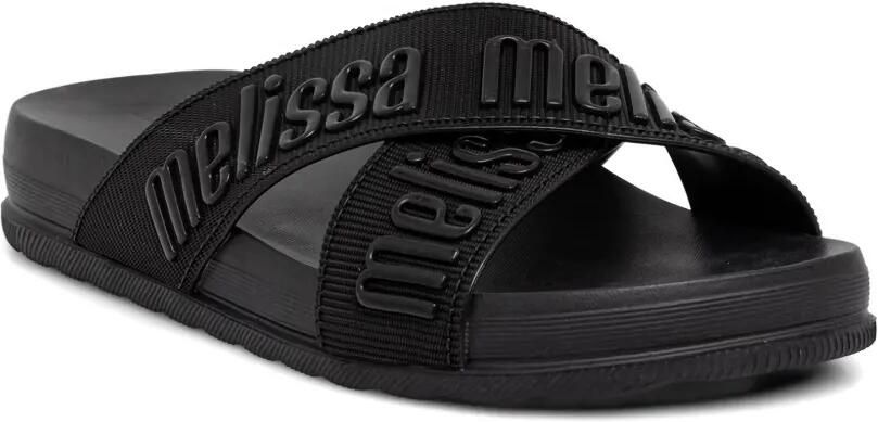 Melissa Slippers met logo-print en gekruiste bandjes Zwart - Foto 4
