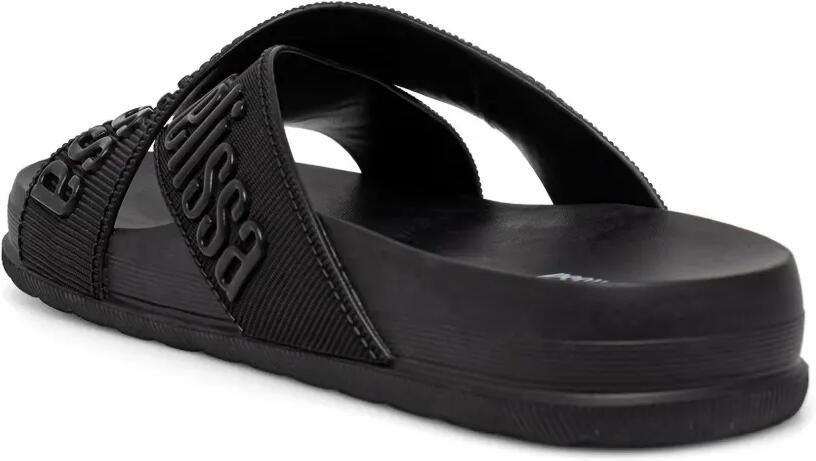 Melissa Slippers met logo-print en gekruiste bandjes Zwart - Foto 2
