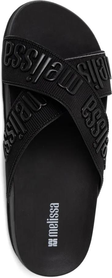 Melissa Slippers met logo-print en gekruiste bandjes Zwart - Foto 3