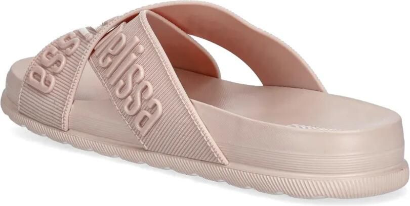 Melissa Slippers met logo-reliëf en gekruiste bandjes Roze - Foto 3