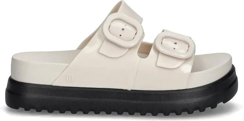 Melissa Slippers met plateauzool en gespsluiting Beige