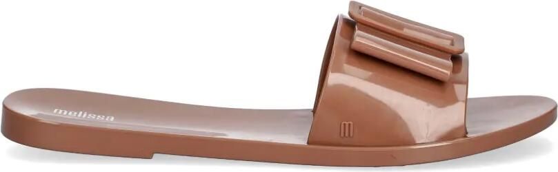 Melissa Slippers met strik-detail en gesp Beige