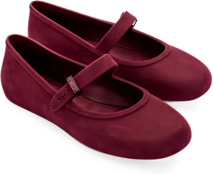 Melissa Soft Ballerina fluwelen ballerina's Rood