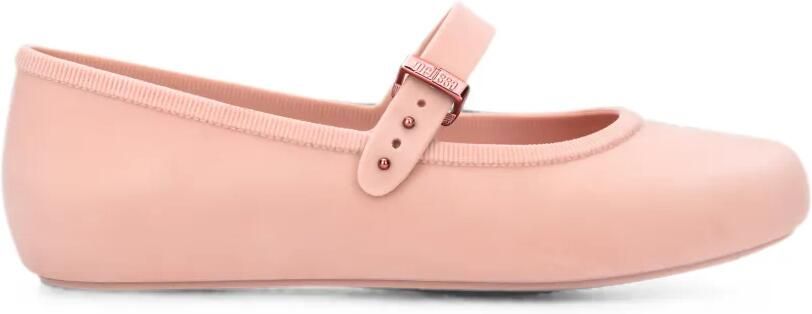 Melissa Soft ballerina's met fluwelen effect en gespsluiting Roze