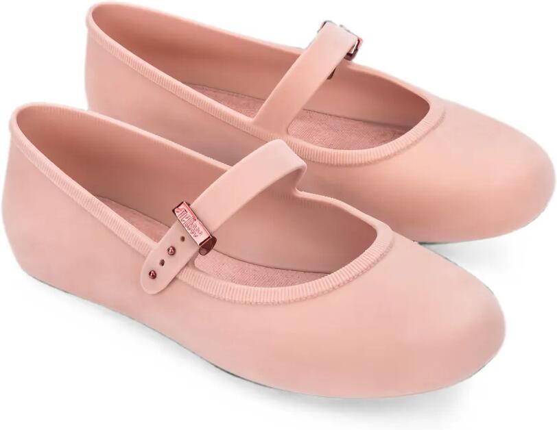 Melissa Soft ballerina's met fluwelen effect en gespsluiting Roze - Foto 3