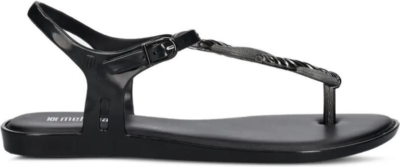 Melissa Solar Twist AD sandalen met gevlochten bandje en gespsluiting Zwart