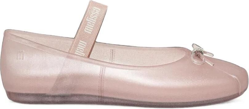 Melissa Sophie ballerina's met glitter en strikdetail Roze