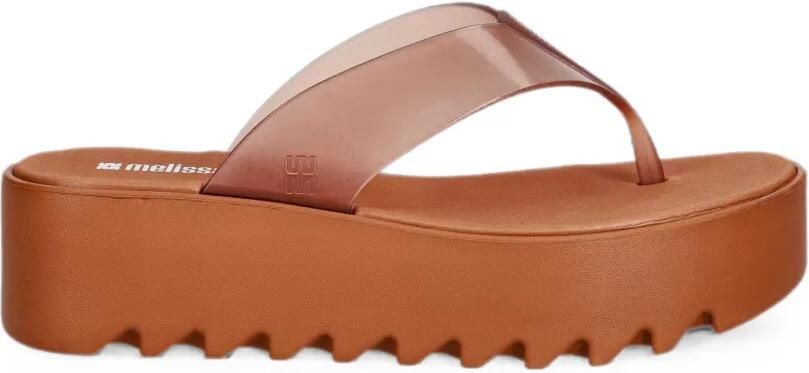 Melissa Teenslippers met plateauzool Bruin