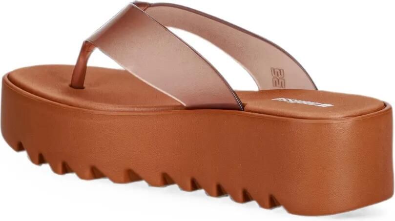 Melissa Teenslippers met plateauzool Bruin - Foto 2