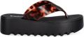 Melissa Teenslippers met schildpadschild-design en plateauzool Zwart - Zwart