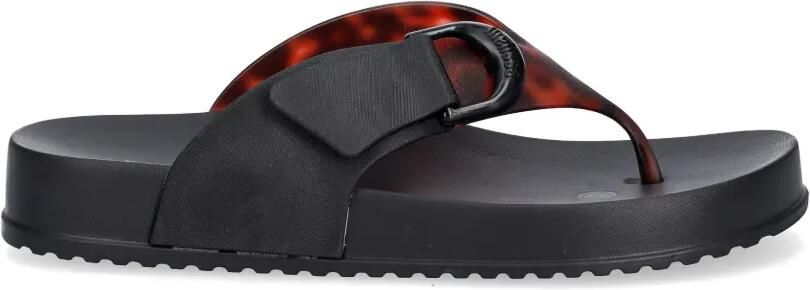 Melissa Teenslippers met schildpadschild-design Zwart