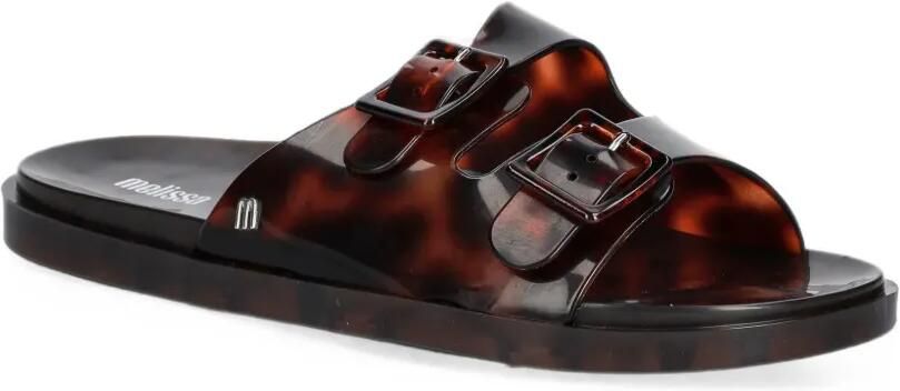 Melissa tortoiseshell-effect buckle-fastening slides Bruin - Foto 3