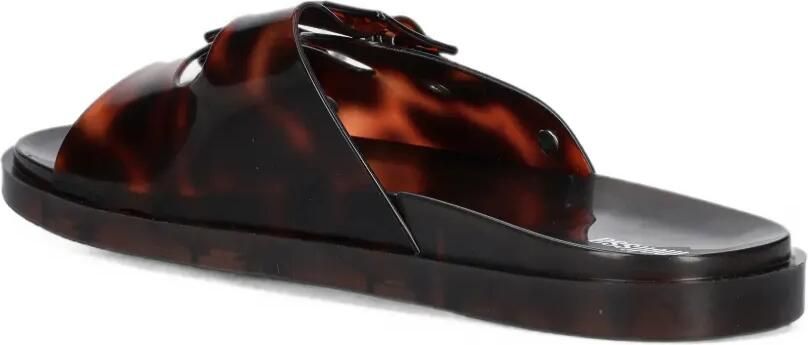 Melissa tortoiseshell-effect buckle-fastening slides Bruin - Foto 4