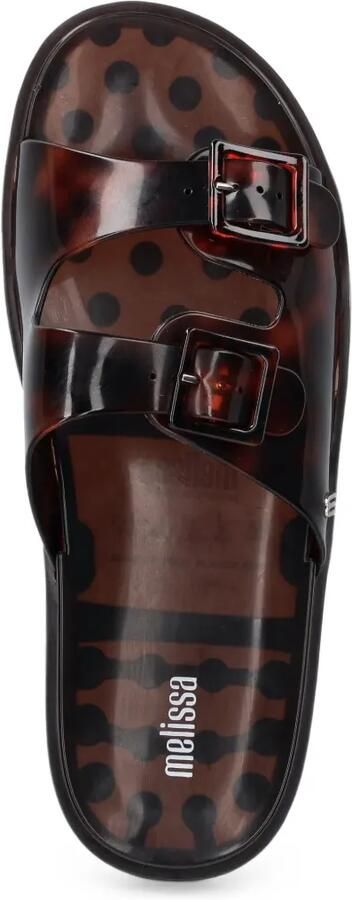 Melissa tortoiseshell-effect buckle-fastening slides Bruin - Foto 2